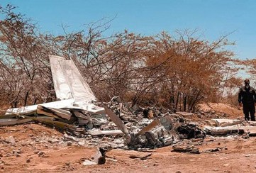 The wrecage of the crashed Cessna T207A (OB-2179)