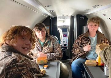 The teens inside an aircraft before the crash. Stephanie Fulcher/Facebook