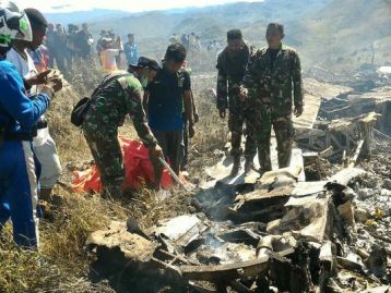 Indonesian military plane crashes in Papua, 13 killed